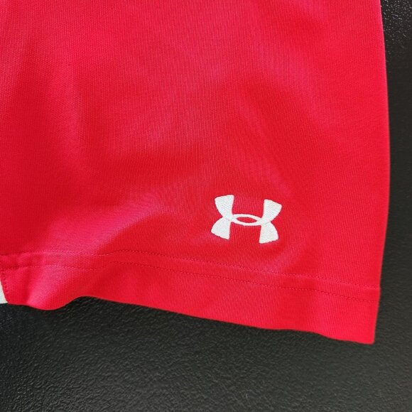 Under Armour Heatgear Polo Shirt Loose Fit Golf Red Presidents Cup Large - Picture 7 of 12
